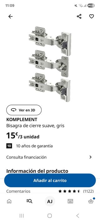 Puerta cristal estantería blanca