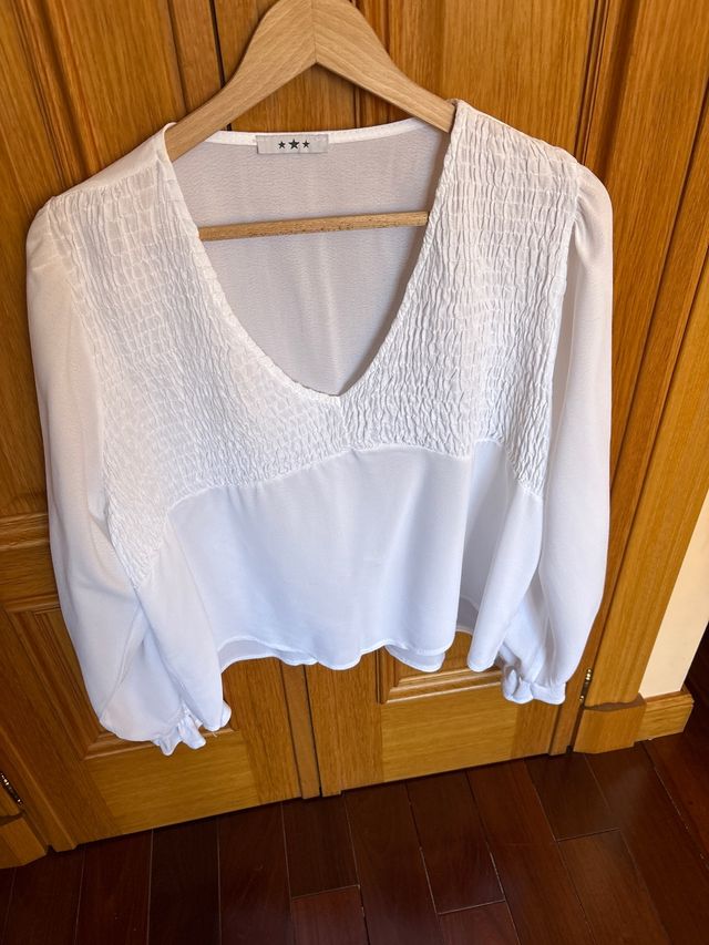 Blusa blanca mujer talla L