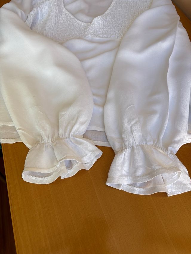 Blusa blanca mujer talla L