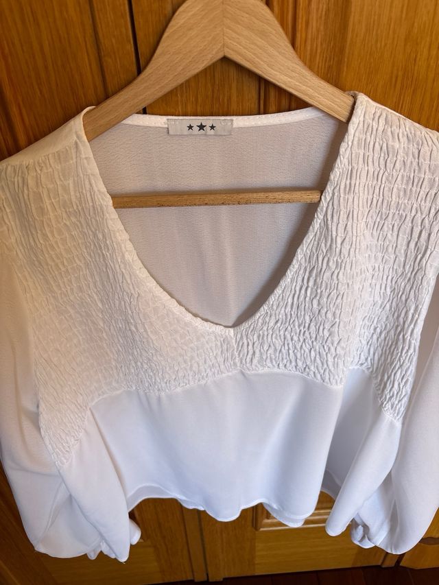 Blusa blanca mujer talla L