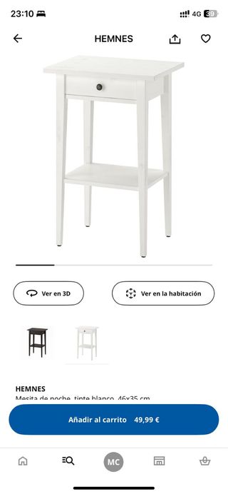 2 Comodino Ikea HEMNES bianco e comodo a 6 cassetti