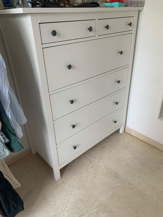 2 Comodino Ikea HEMNES bianco e comodo a 6 cassetti