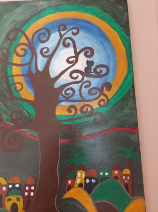 Quadro Acrilico - Albero colorato