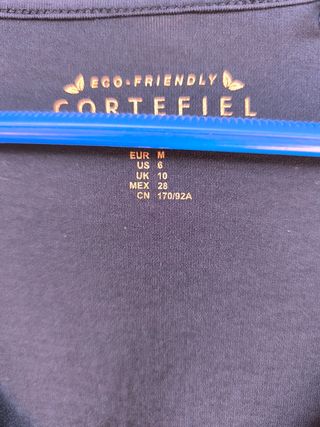 SOLO en MANO:Camiseta Cortefiel azul marino- T.M