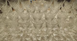 Set Bicchieri antichi di cristallo
