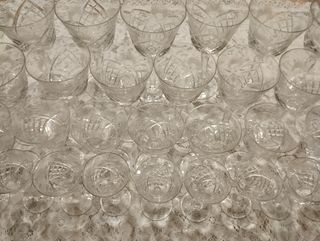 Set Bicchieri antichi di cristallo