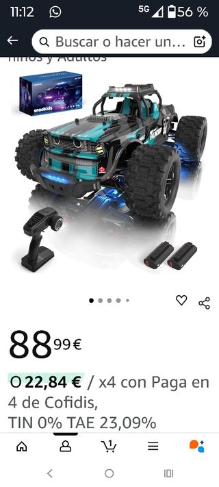 Coche teledirigido 4x4 todoterreno