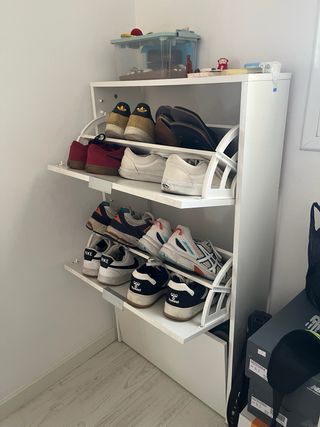 Zapatero 3 cajones blanco