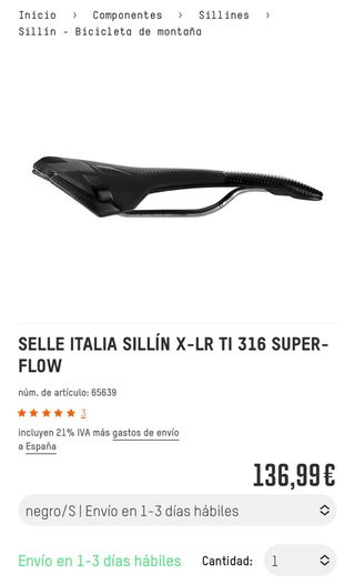 Sillín Selle Italia X-LR Superflow