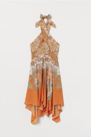 Vestito fantasia arancio-beige 