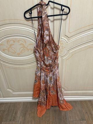 Vestito fantasia arancio-beige 
