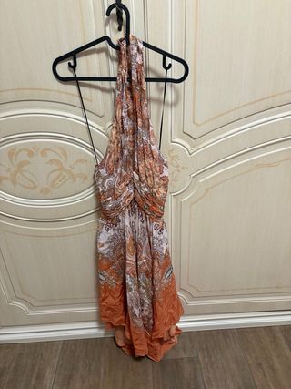 Vestito fantasia arancio-beige 