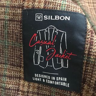 Americana Silbon cuadros marrón