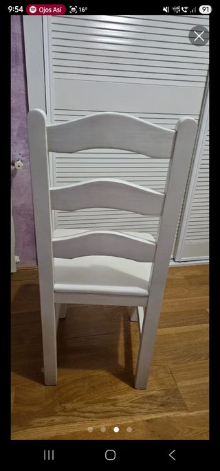 Silla blanca madera - Decoración
