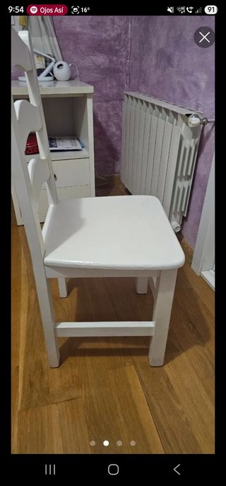 Silla blanca madera - Decoración