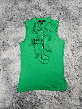 Maglia verde Lauren Ralph Lauren con volant