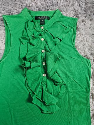 Maglia verde Lauren Ralph Lauren con volant