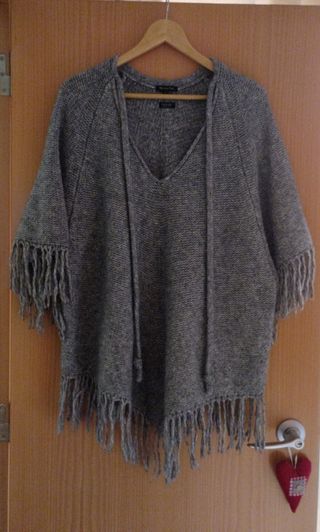 Poncho gris - Talla única
