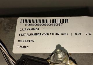 Caja cambios seat ehj alhambra 1.8 20v turbo 95087