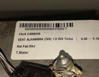 Caja cambios seat ehj alhambra 1.8 20v turbo 95087