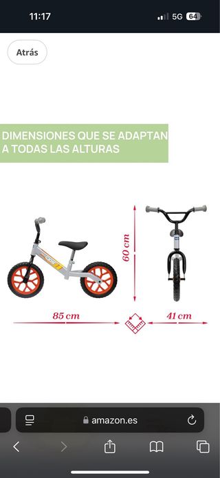 Bicicleta sin pedales Chicco Cross