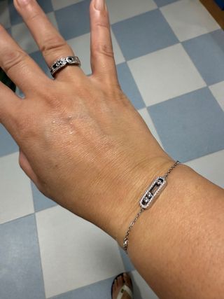 Pulsera y anillo plata ley 925