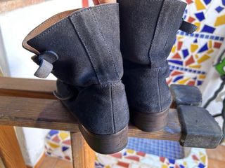 Botines Piel (ante) azul