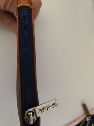 Cartera EL CABALLO azul y marrón
