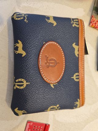 Cartera EL CABALLO azul y marrón
