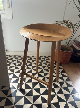 2 Banquetas madera cocina de diseñador 