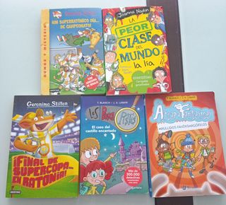 Libros variados divertidos y de fútbol