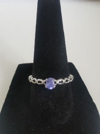 Anillo Tanzanita, ajustable. 