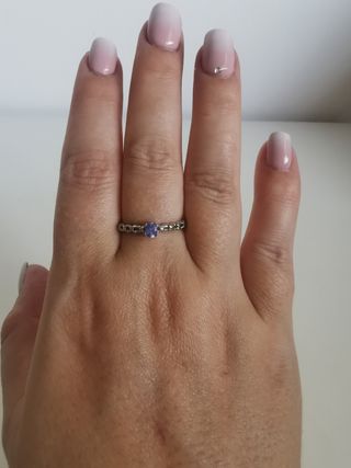Anillo Tanzanita, ajustable. 