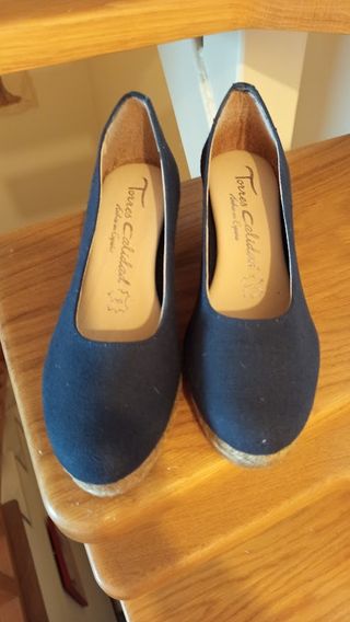Zapatos cuña Torres Calidad - Azul