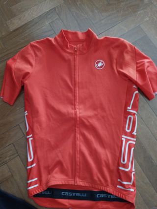 Maillot ciclismo Castelli rojo y azul talla M 