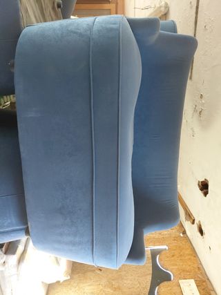 Butaca azul de tela