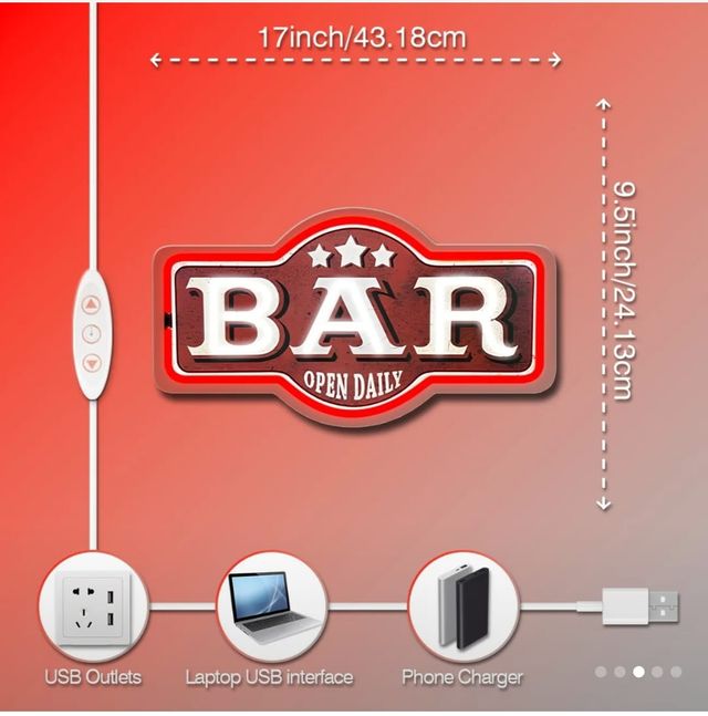 Lampada Neon LED - "BAR" Vintage