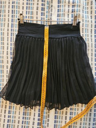 Minigonna plissettata nera