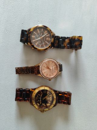 3 Relojes efecto carey 