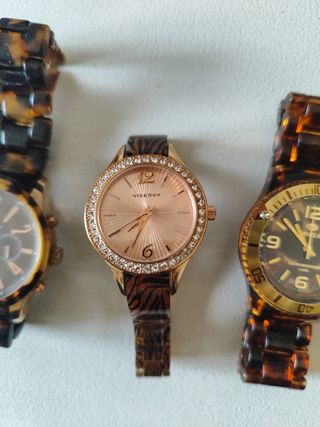 3 Relojes efecto carey 