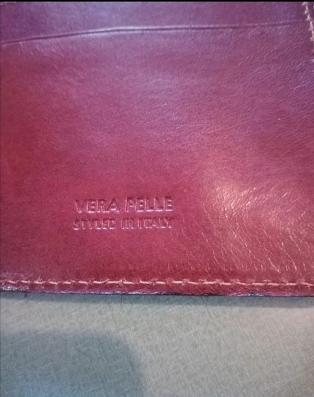 Portafoglio Emporio Pelle marrone vera made Italy 