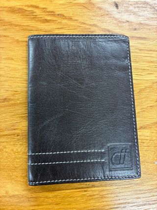 Cartera hombre piel marrón