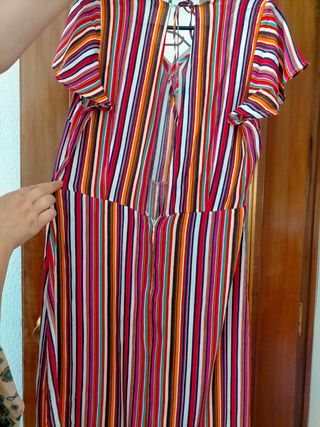 Vestido rayas multicolor talla M