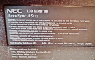 Monitor per computer LCD NEC AccuSync AS192-BK 19"