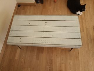 Mesa baja madera blanca