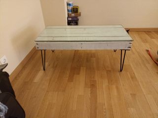 Mesa baja madera blanca