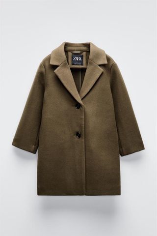 Abrigo Zara verde oliva