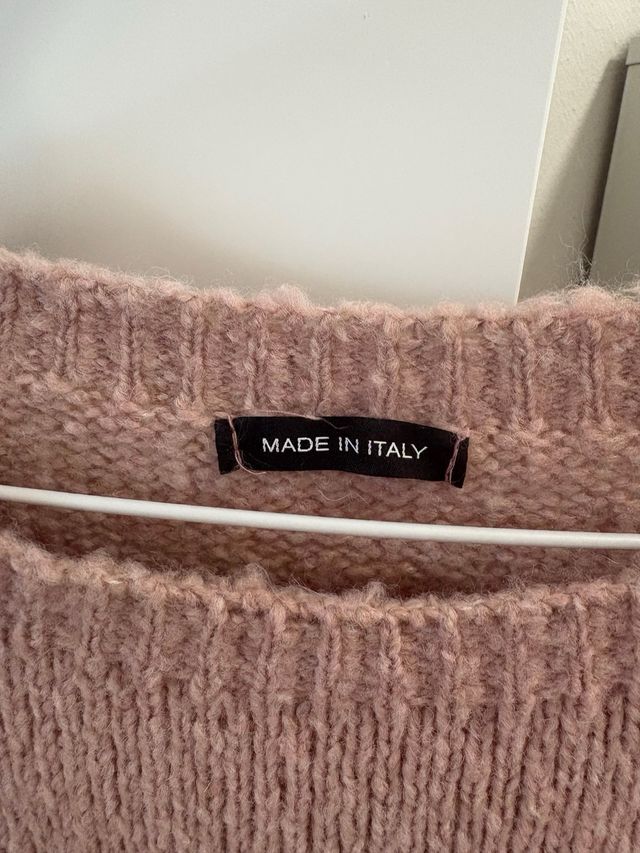 Jersey rosa y blanco a rayas