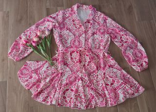 Abito floreale rosa - taglia unica
