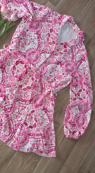 Abito floreale rosa - taglia unica